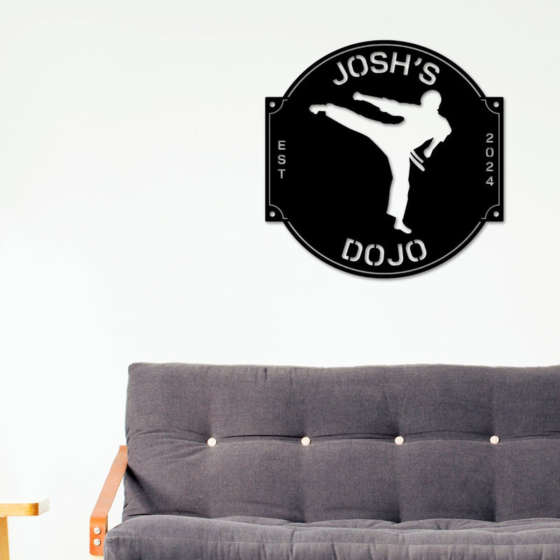 Karate Dojo Sign, Martial Arts Sign, Karate Metal Sign, MMA Gym Sign, Brazilian Jiu-Jitsu, Judo, Karate Dojo Decor, Taekwondo Custom Sign