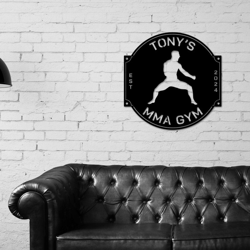 Custom MMA Metal Sign, Personalized Karate Sign, Martial Arts Dojo Decor, Gift for MMA Fighter, Karate Metal Wall Art, Judo, Jiu-Jitsu