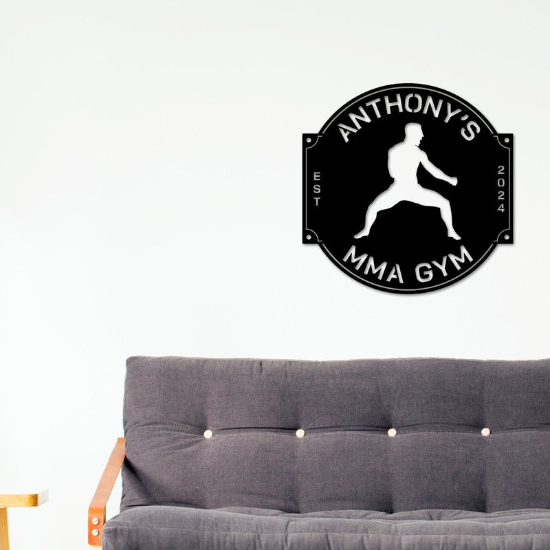 Custom MMA Metal Sign, Personalized Karate Sign, Martial Arts Dojo Decor, Gift for MMA Fighter, Karate Metal Wall Art, Judo, Jiu-Jitsu