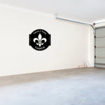 Fleur De Lis Sign, Metal Fleur De Lis, Fleur De Lis Customized Sign, Personalized Fleur De Lis, Last Name Sign, Fleur-De-Lis Circle, Decor