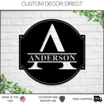 Metal Name Sign, Personalized Family Name Sign, Last Name Sign, Initial, Metal Monogram, Door Hanger, Housewarming Gift, Wedding Monogram