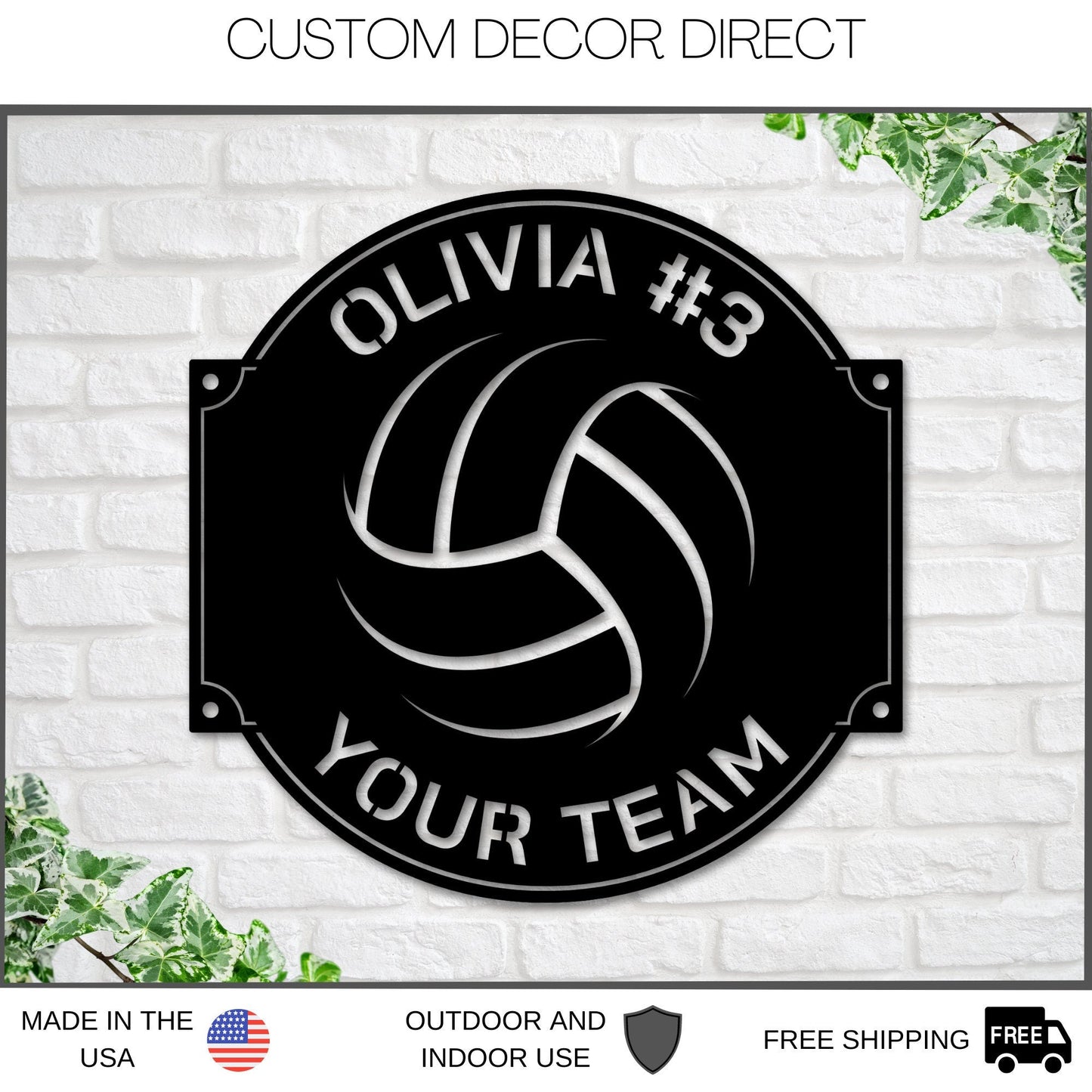 Volleyball Sign, Volleyball Gift for Girls, Personalized Volleyball Sign for Girls room, Metal Volleyball Sign, Coach Sign, Sports Decor