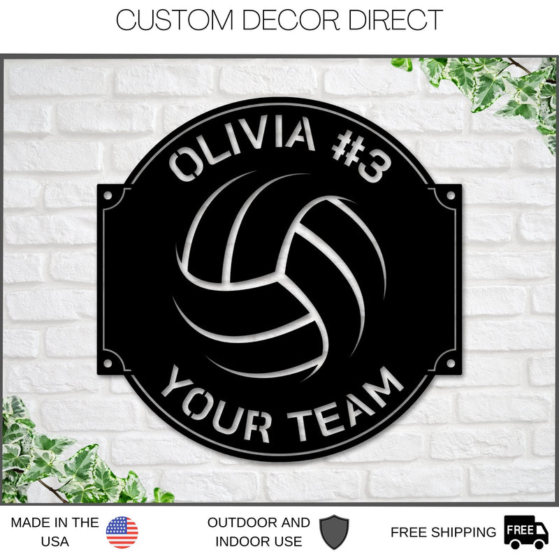 Volleyball Sign, Volleyball Gift for Girls, Personalized Volleyball Sign for Girls room, Metal Volleyball Sign, Coach Sign, Sports Decor