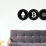 Crypto Coin Sign, Metal Crypto Currency Decor. Crypto Decor, Choose 3 Crypto Coins, Custom Crypto Sign, Cryptocurrency Collectables, BTC ETH