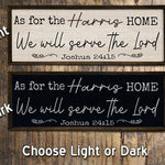 We will serve the Lord - Custom Wood Sign - Framed