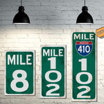 Highway Marker Signs - Mile Marker Metal Signs - Custom Made