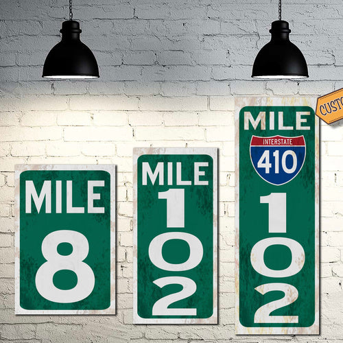 Highway Marker Signs - Mile Marker Metal Signs - Custom Made