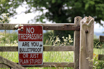 No Trespassing Sign - Vintage Metal Sign