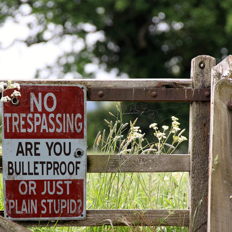 No Trespassing Sign - Vintage Metal Sign