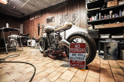 No Trespassing Sign - Vintage Metal Sign