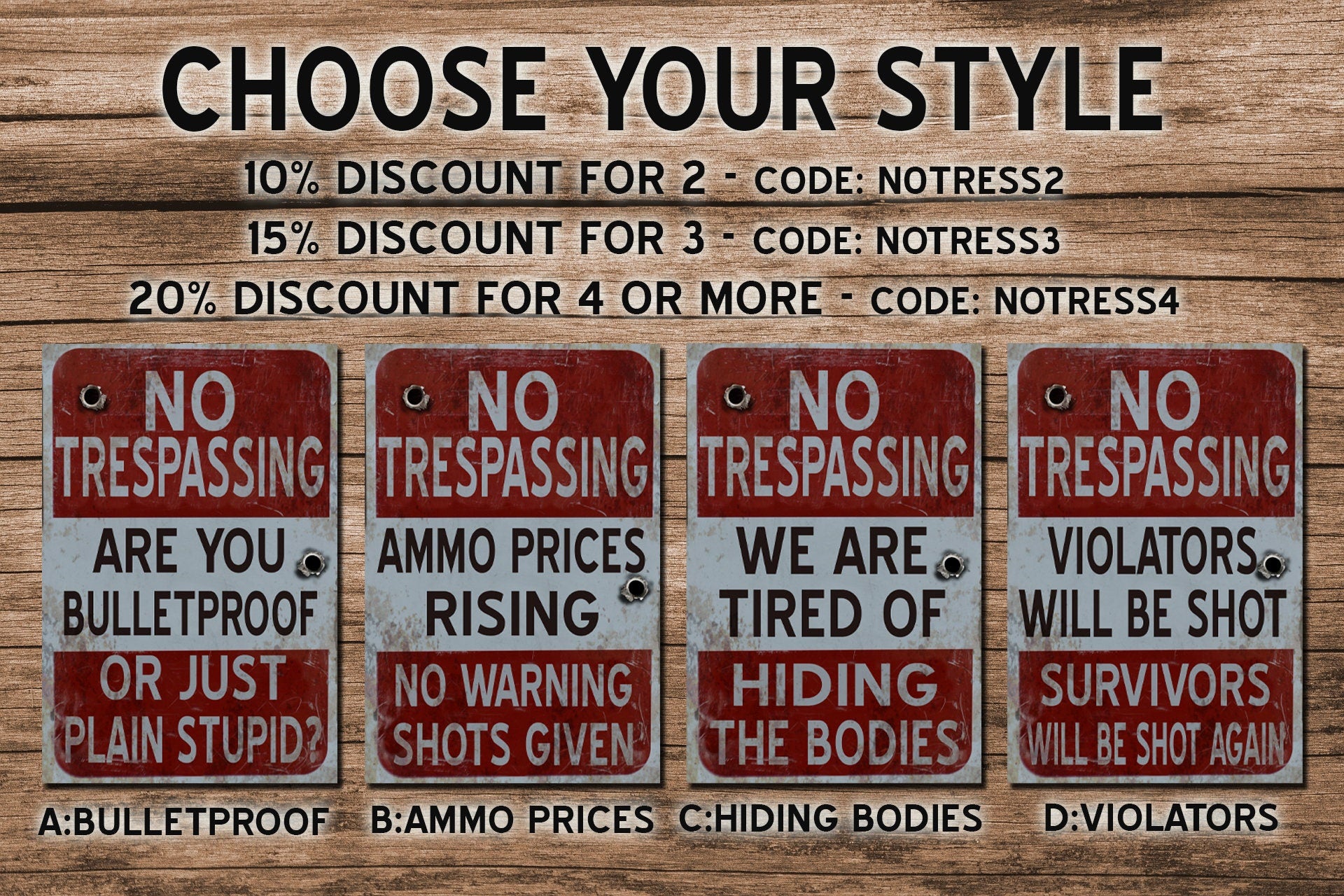 No Trespassing Sign - Vintage Metal Sign – Tin Sign Shop