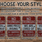 No Trespassing Sign - Vintage Metal Sign