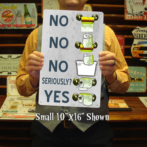 Funny Bathroom sign for Toilet Paper Etiquette