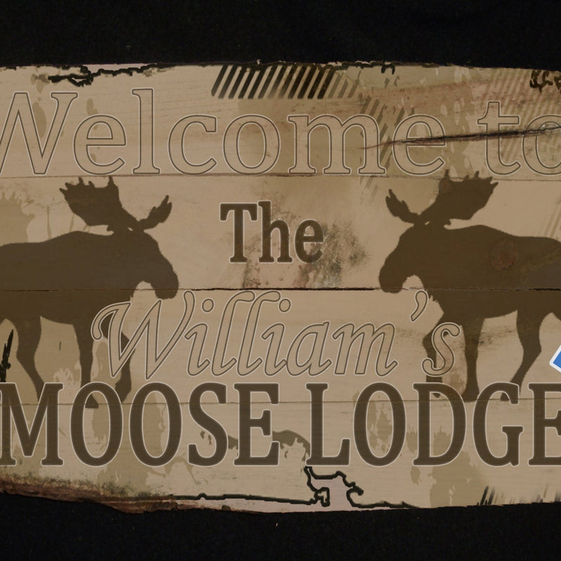 Custom, Personalized Moose Lodge Sign, Rustic Barn Wood, Vintage Barnwood Sign Customized for you.