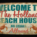 Custom Personalized Beach House Sign, Rustic Barn Wood