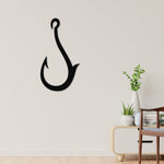 Fishing Hook Wall Decor, Metal fishing hook decor, Fishing Decor, Fisherman Decor, Fish Camp Sign, Fishing Metal Wall Art, Fish Hook