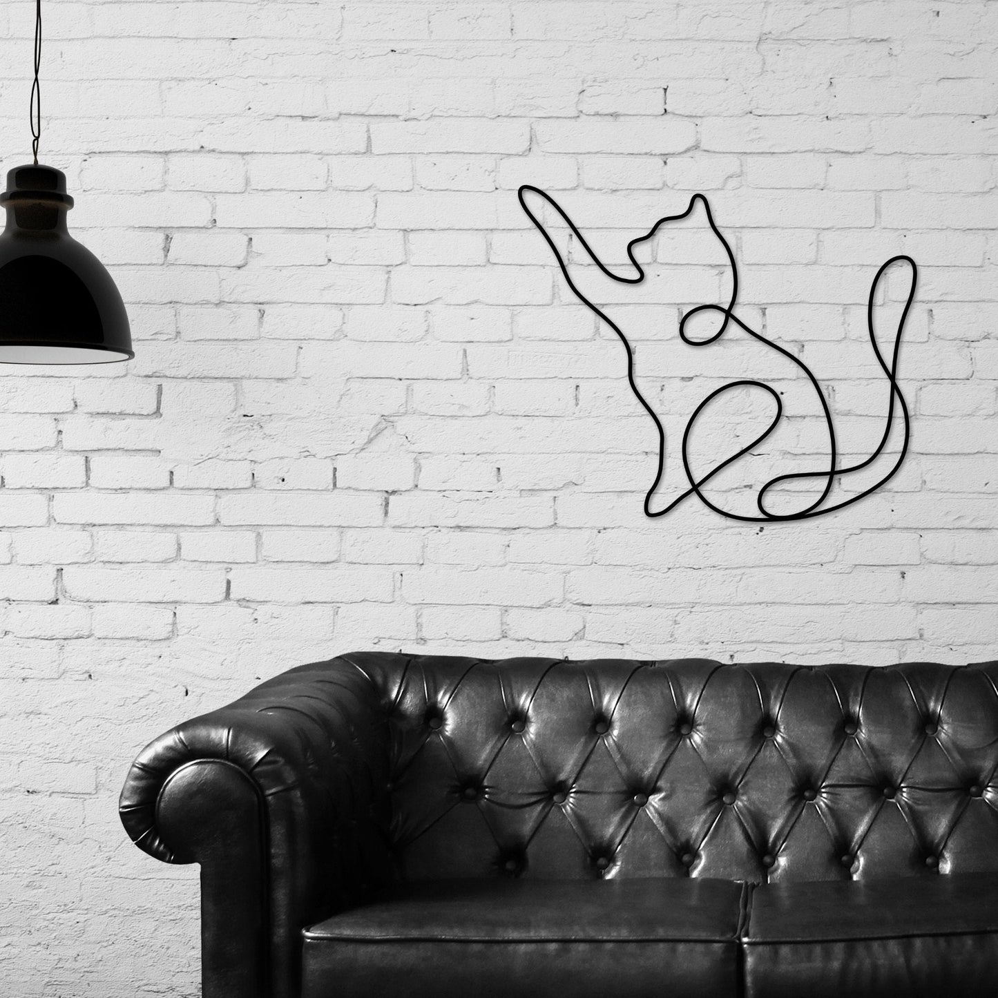 Cat Metal Wall Art, Cat Line Art, Animal Line Metal Art, Modern Metal Art, Metal Wall Art, Farmhouse Decor, One Line Art