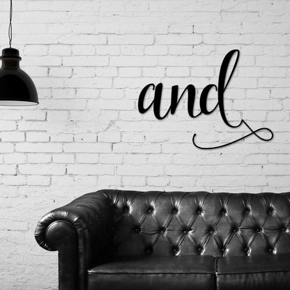 And Metal Wall art, Word Wall art, Metal Words, Words Decor, Funny Decor, Cool Word Decor, Gift for her