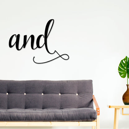 And Metal Wall art, Word Wall art, Metal Words, Words Decor, Funny Decor, Cool Word Decor, Gift for her