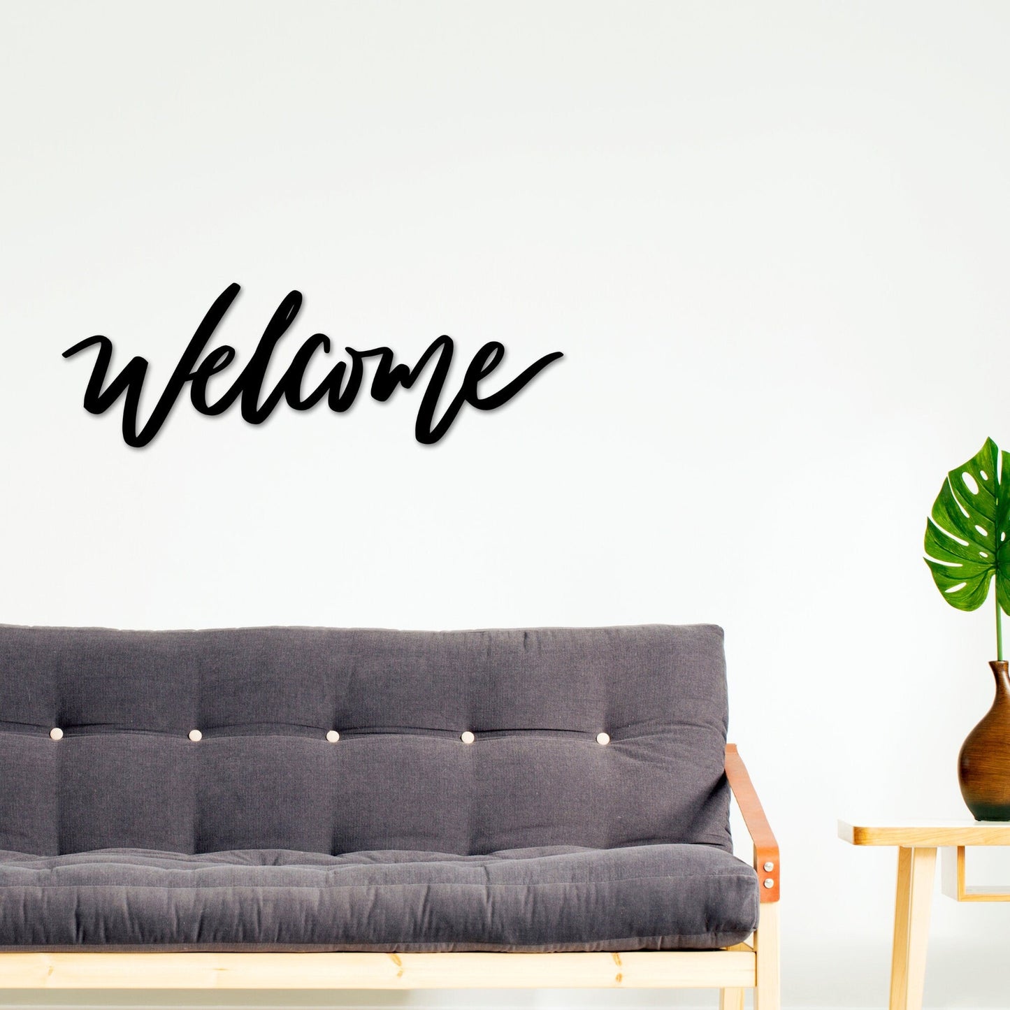 Welcome Wall Art, Welcome word Sign, Welcome Decor, Metal Word art, Metal Wall Art, Metal Welcome sign, Words Script Decor