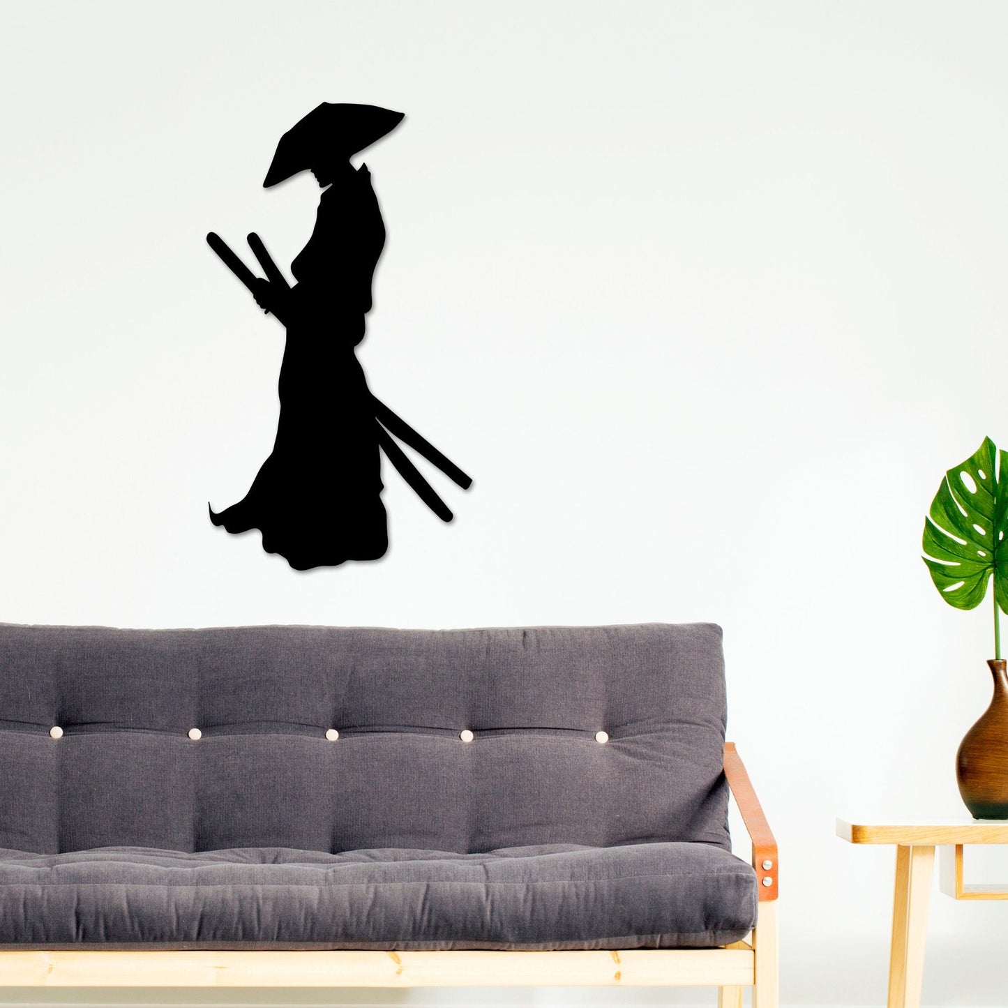 Samurai Metal Wall Art, Samurai Warrior Metal Decor, Metal Wall Art, Samurai Decor, Gift for Boyfriend, Wall Decor Ideas, Samurai Sword Art