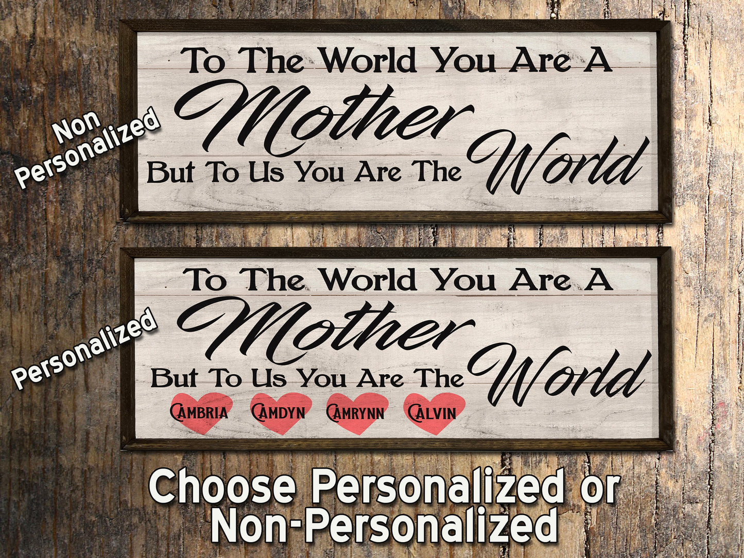 To the World you are a Mother - Wood Framed Sign