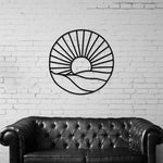 Sun rays Mountain Metal Wall Art, Home Decor, Sun Wall Decor, Sunrise Wall Art, İnterior Design, Housewarming Gift, Gift for Mom, Farmhouse