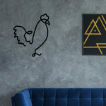 Rooster Metal Wall Art, Chicken Line Art, Rooster Line Metal Art, Modern Metal Art, Metal Wall Art, Farmhouse Decor, One Line Art