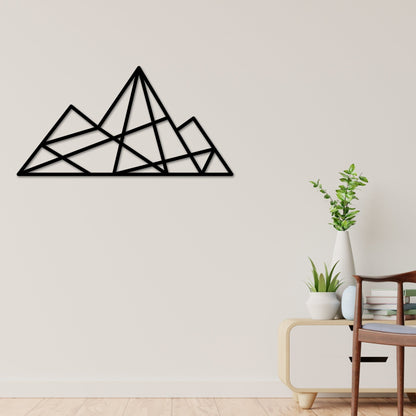 Geometric Mountain Wall Art Metal, Geometric Mountains Wall Decor, Mountain Range, Forest Wall Art, Living Room Wall art, Modern Art, Simple