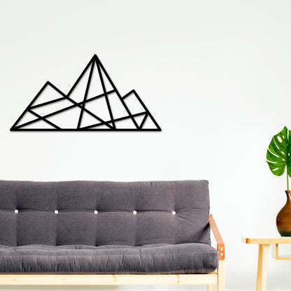 Geometric Mountain Wall Art Metal, Geometric Mountains Wall Decor, Mountain Range, Forest Wall Art, Living Room Wall art, Modern Art, Simple