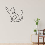 Cat Metal Wall Art, Cat Line Art, Animal Line Metal Art, Modern Metal Art, Metal Wall Art, Farmhouse Decor, One Line Art