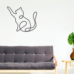 Cat Metal Wall Art, Cat Line Art, Animal Line Metal Art, Modern Metal Art, Metal Wall Art, Farmhouse Decor, One Line Art