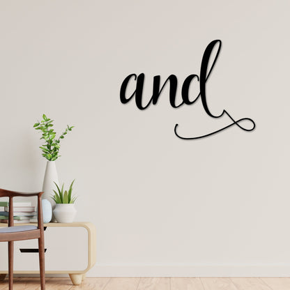 And Metal Wall art, Word Wall art, Metal Words, Words Decor, Funny Decor, Cool Word Decor, Gift for her