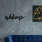 Welcome Wall Art, Welcome word Sign, Welcome Decor, Metal Word art, Metal Wall Art, Metal Welcome sign, Words Script Decor