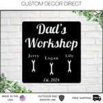 Pop Pop's Workshop Metal Sign, Dads Workshop, Grandpas Workshop Sign, Crescent Wrench, Gifts For Him, Custom Workshop Sign, Gift for Dad