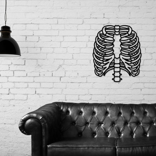 Skeleton Metal Wall Art, Bones Wall Art, Skull Wall Decor, Skeleton Line Art, Wall Decor, Minimalist Housewarming Gift, Above Bed Decor