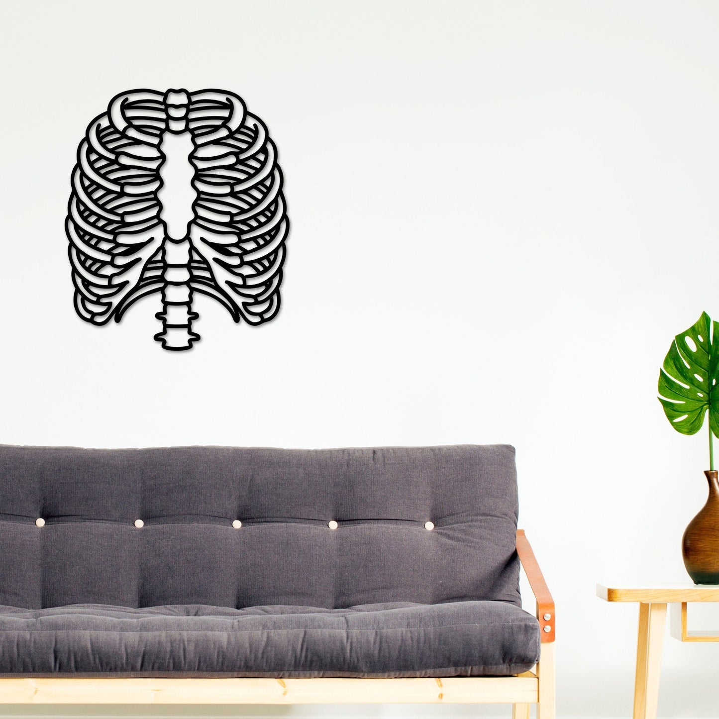 Skeleton Metal Wall Art, Bones Wall Art, Skull Wall Decor, Skeleton Line Art, Wall Decor, Minimalist Housewarming Gift, Above Bed Decor