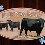 Custom Tin Cattle Farm Country Sign - Large Oval