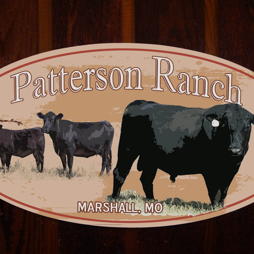 Custom Tin Cattle Farm Country Sign - Large Oval