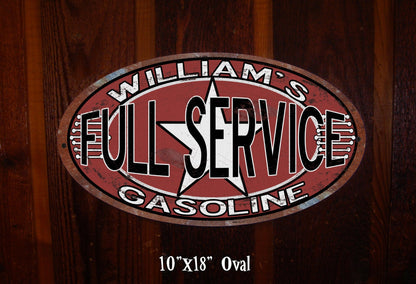 Personalized, Custom, Vintage Tin Gas & Oil Sign