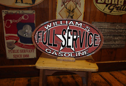 Personalized, Custom, Vintage Tin Gas & Oil Sign