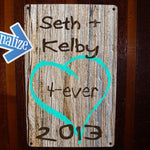 Custom Couples Wedding Anniversary Tin Sign - Vintage Tin Sign