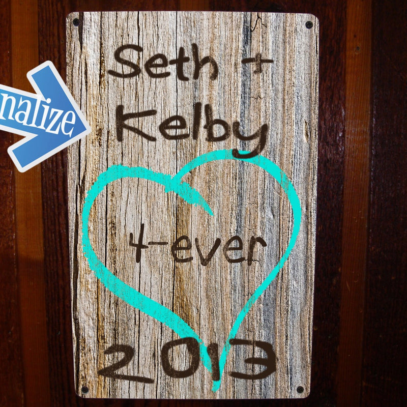 Custom Couples Wedding Anniversary Tin Sign - Vintage Tin Sign