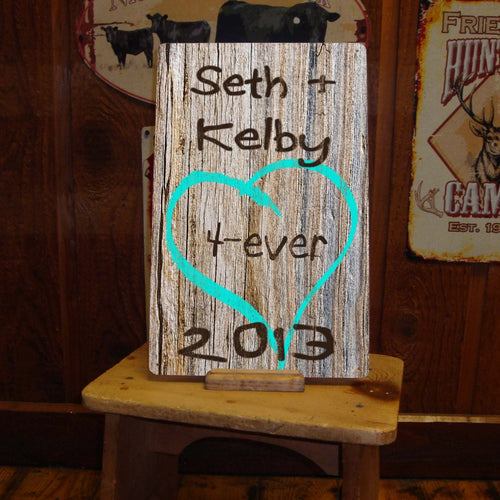 Custom Couples Wedding Anniversary Tin Sign - Vintage Tin Sign