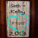 Custom Couples Wedding Anniversary Tin Sign - Vintage Tin Sign