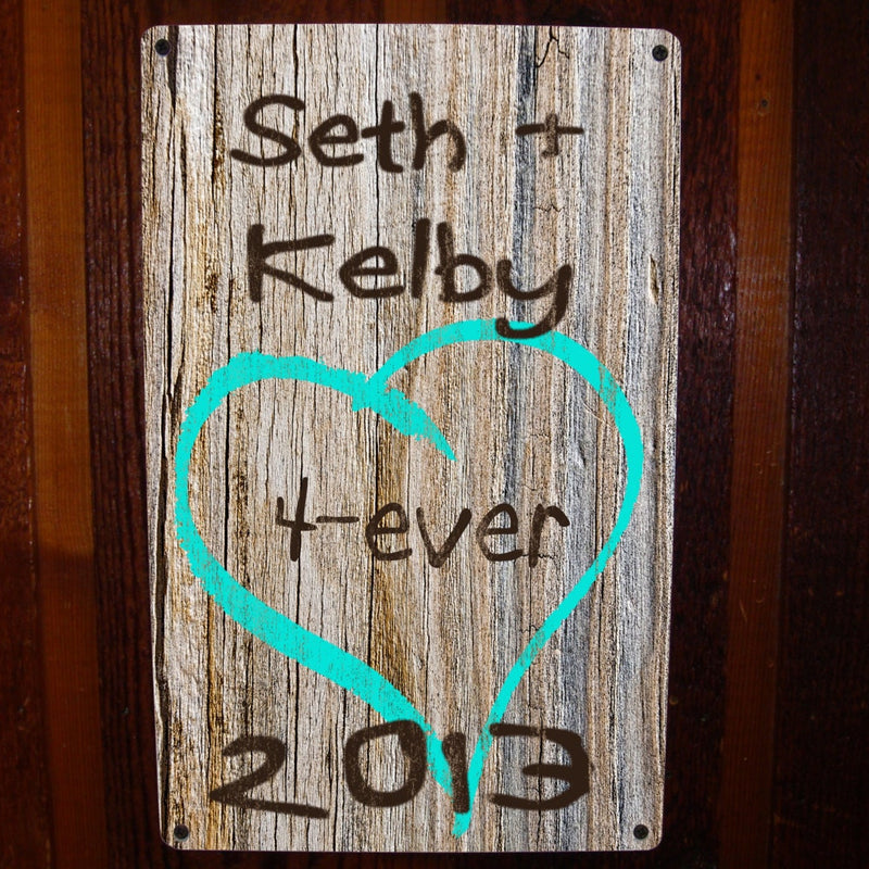 Custom Couples Wedding Anniversary Tin Sign - Vintage Tin Sign