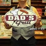 Dad's Grill Custom Tin Sign