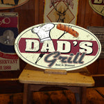 Dad's Grill Custom Tin Sign