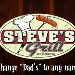 Dad's Grill Custom Tin Sign