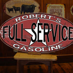 Vintage, Full Service Gasoline Tin Sign - Personalized